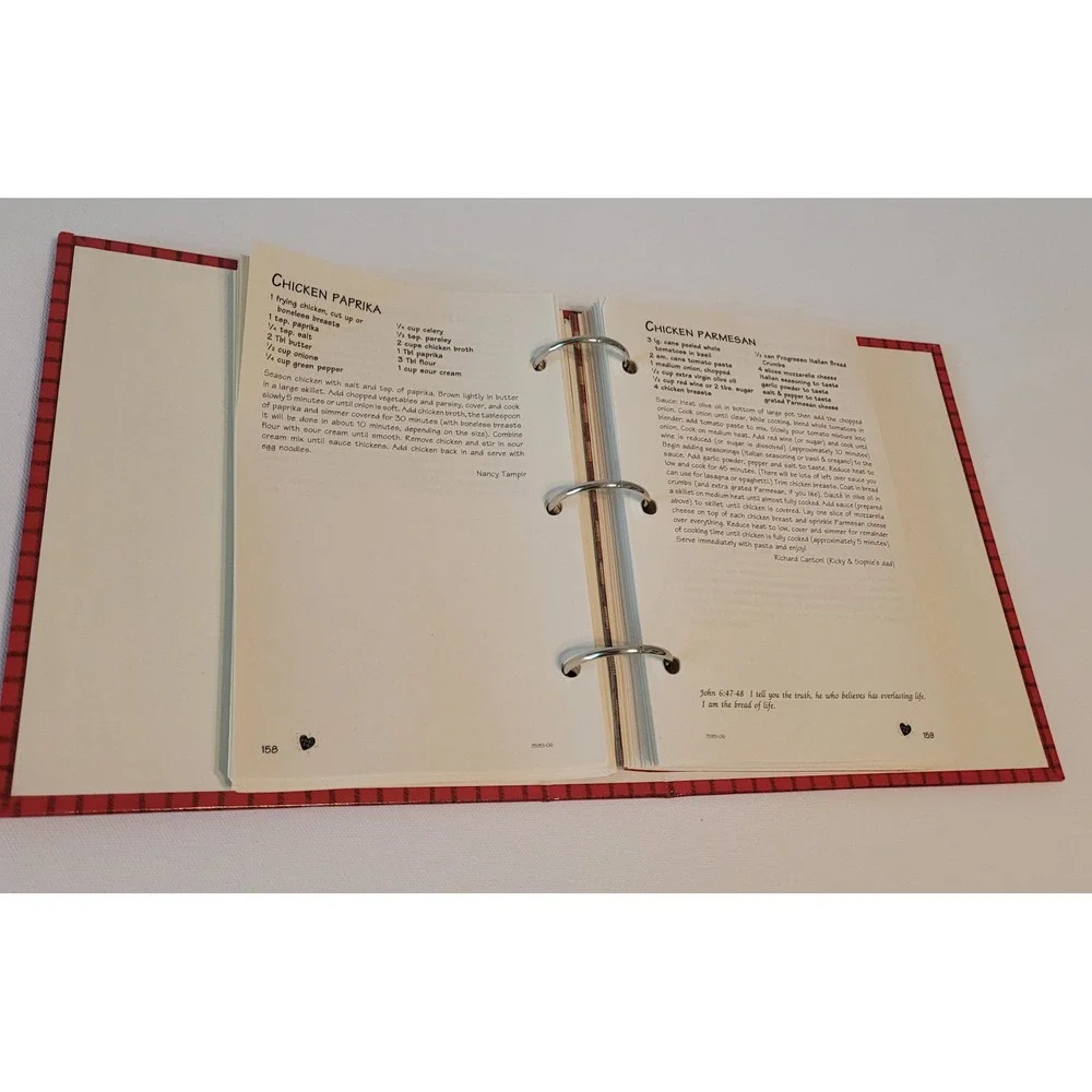 Homemade from The Heart Cookbook Sacred Heart School Red Plaid 2006 Conroe Texas